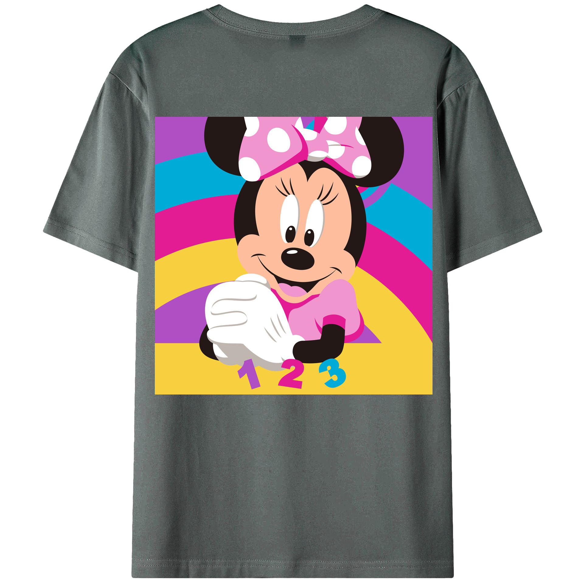 （画像用） ミッキーマウス Mickey Mouse 綿100％半袖Tシャツ（背面プリント）